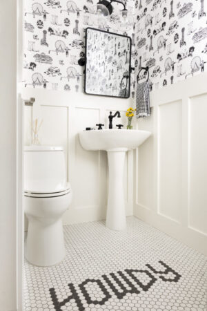 Make Ready Design + Build Custom Home Renovations - custom bathroom remodel with text tile