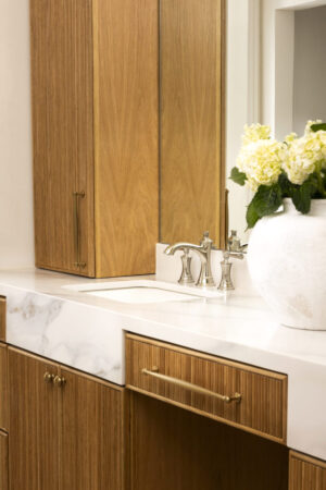 Make Ready Design + Build Custom Home Renovations - marble countertop in remodeled bathroom