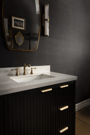 Make Ready Design + Build Custom Home Renovations - bathroom sink remodel, gold accent